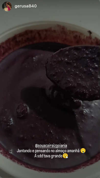 Depoimento de cliente sobre o Açaí Raiz